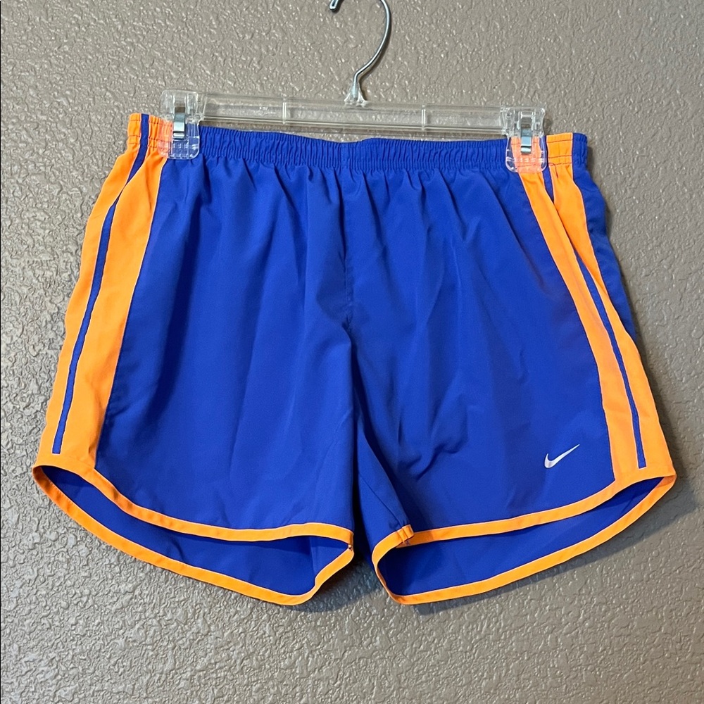 Nike Women’s Royal Blue Shorts with Orange Stripes